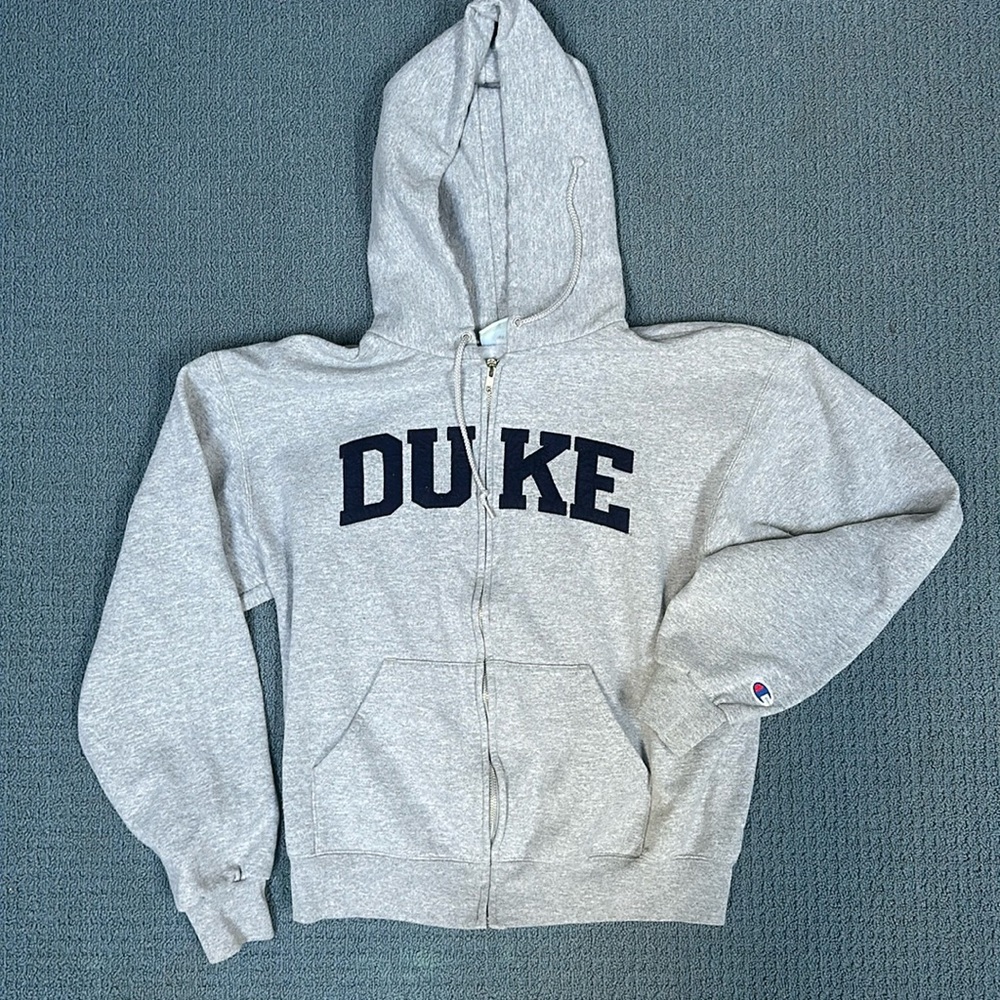 DUKE Hoodie Sweatshirt Gray Sz M